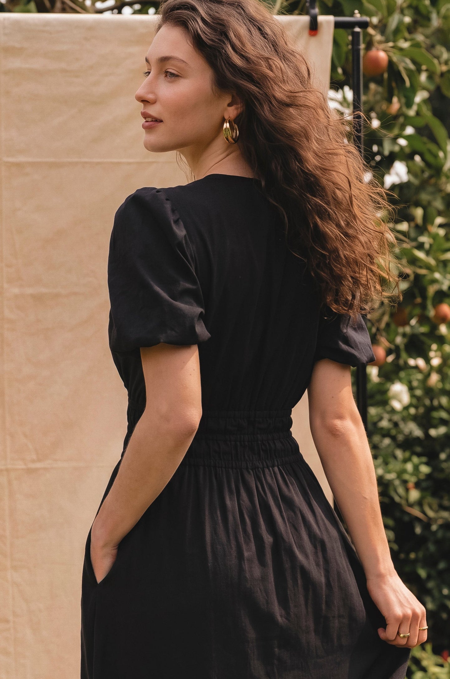 Iris Linen Midi Dress