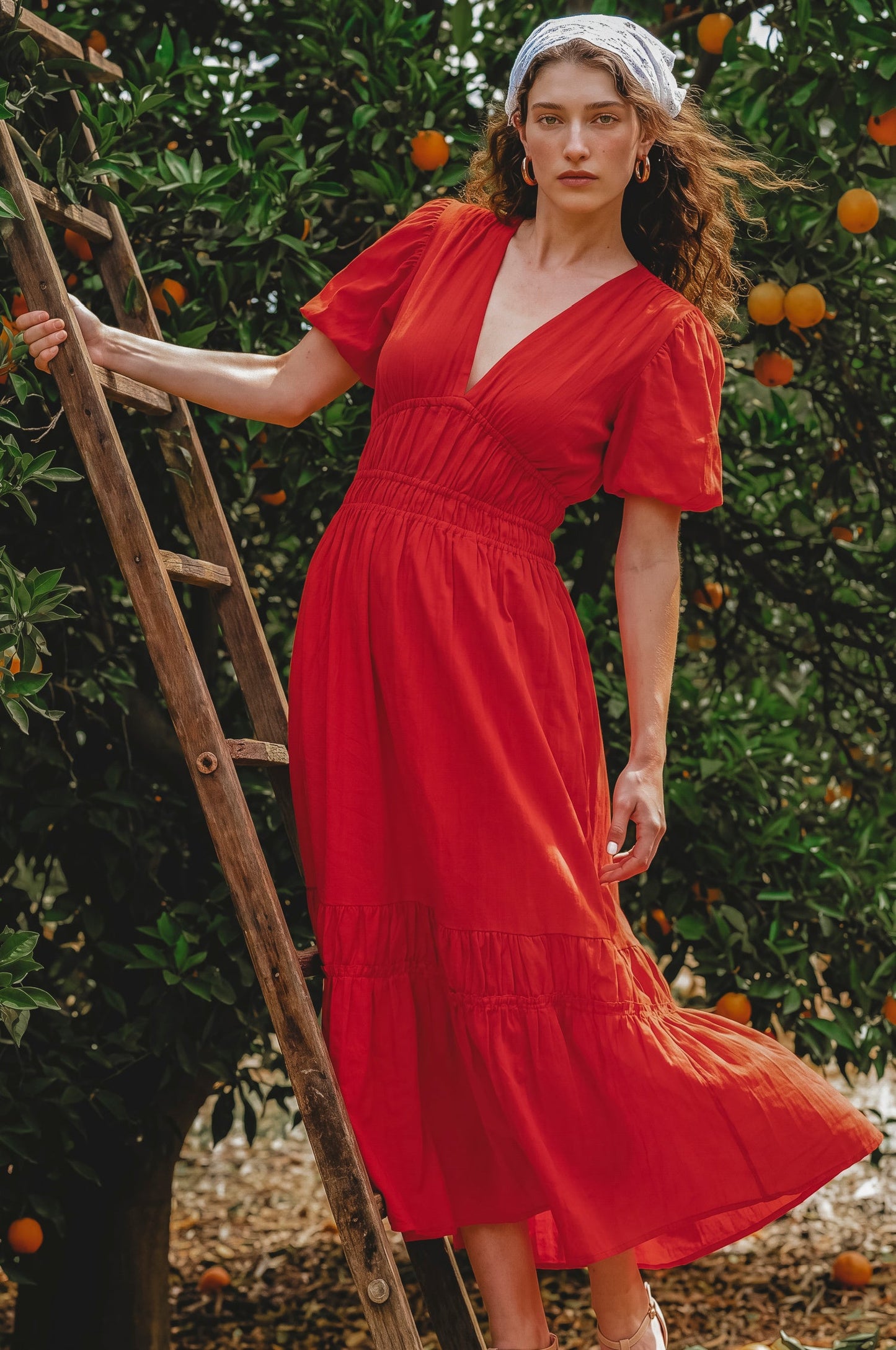 Iris Linen Midi Dress