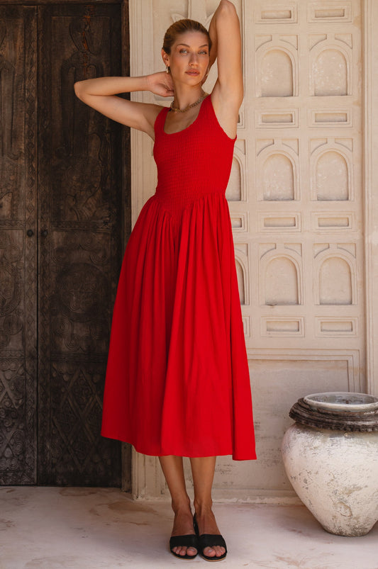 Isabelle Smocked Midi Dress