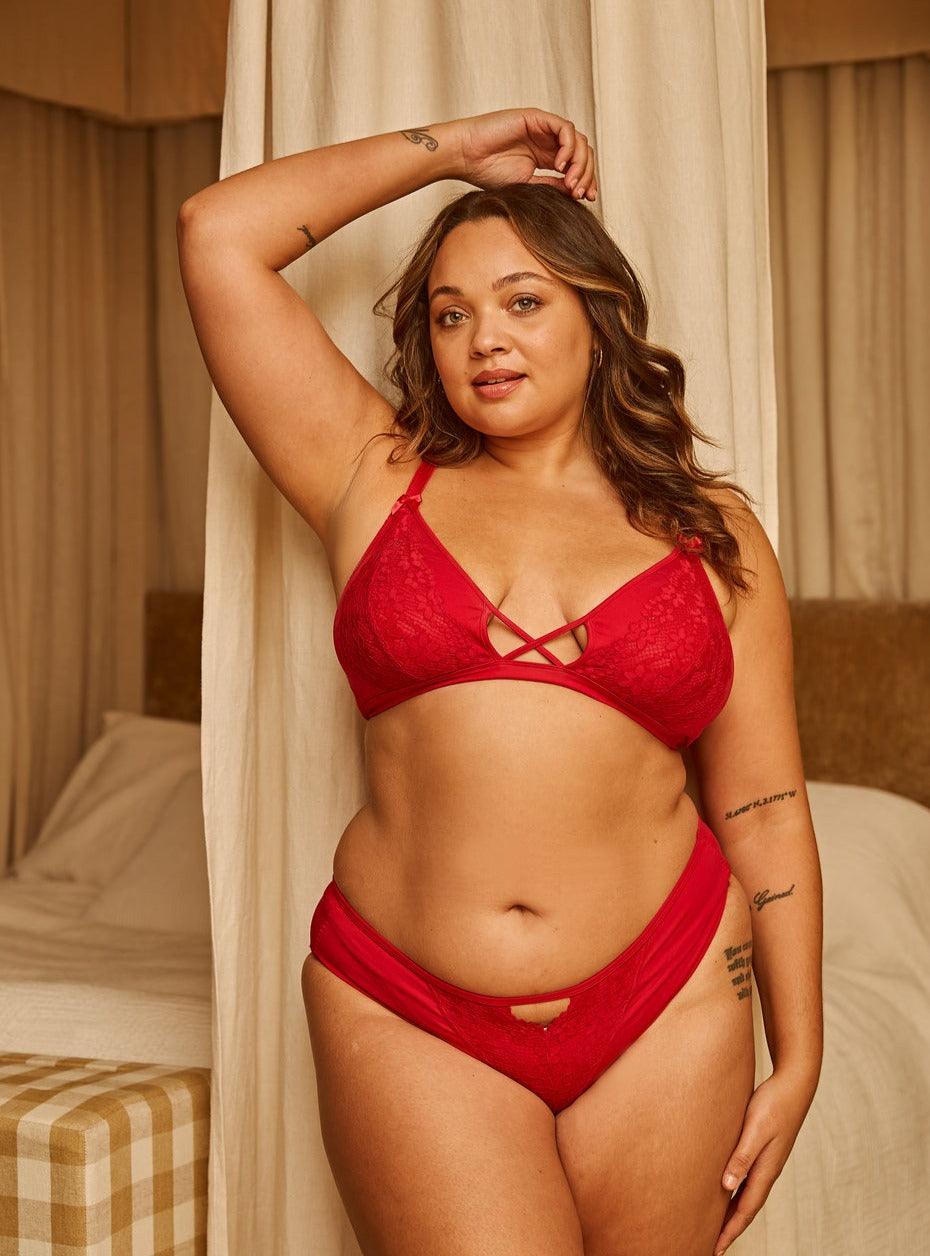 Bernadette Silk & Organic Cotton Lace Bralette