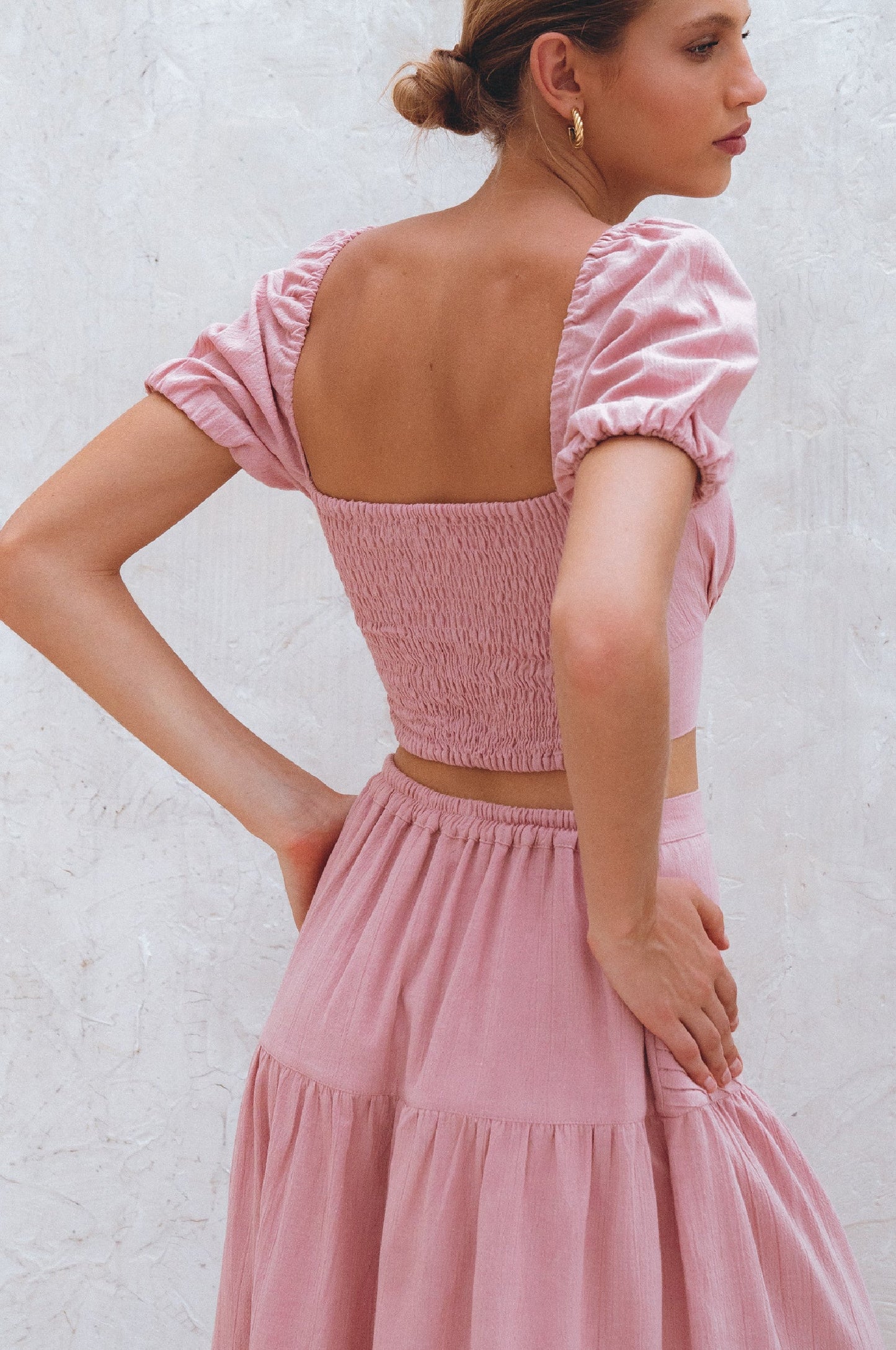 Kira Linen Crop Top