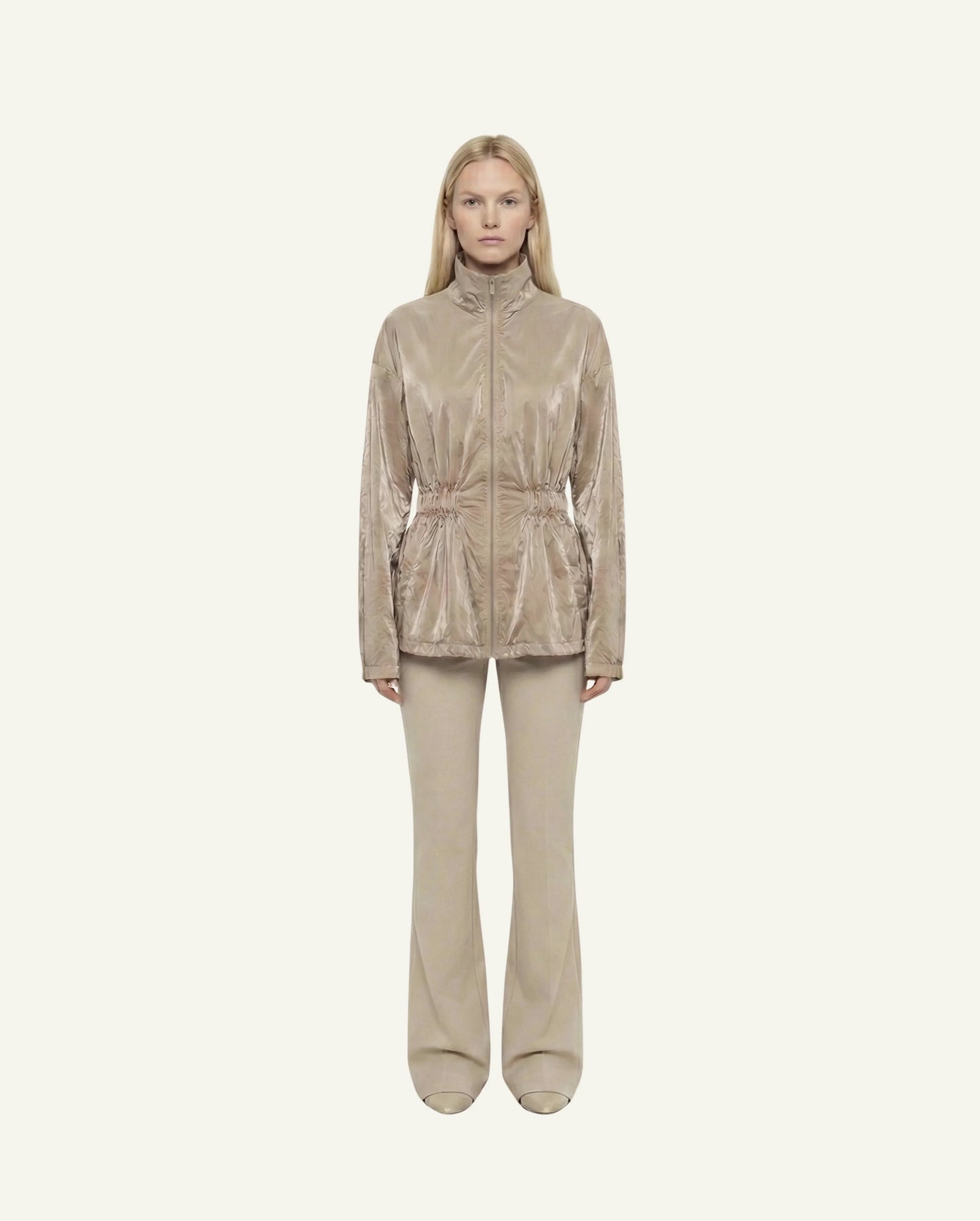 Hazel Cotton Windbreaker - Beige