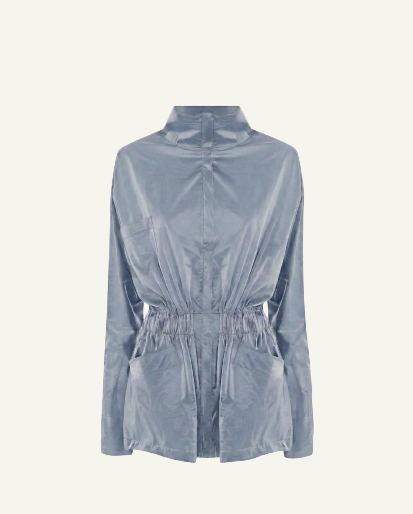 Hazel Cotton Windbreaker – Light Blue