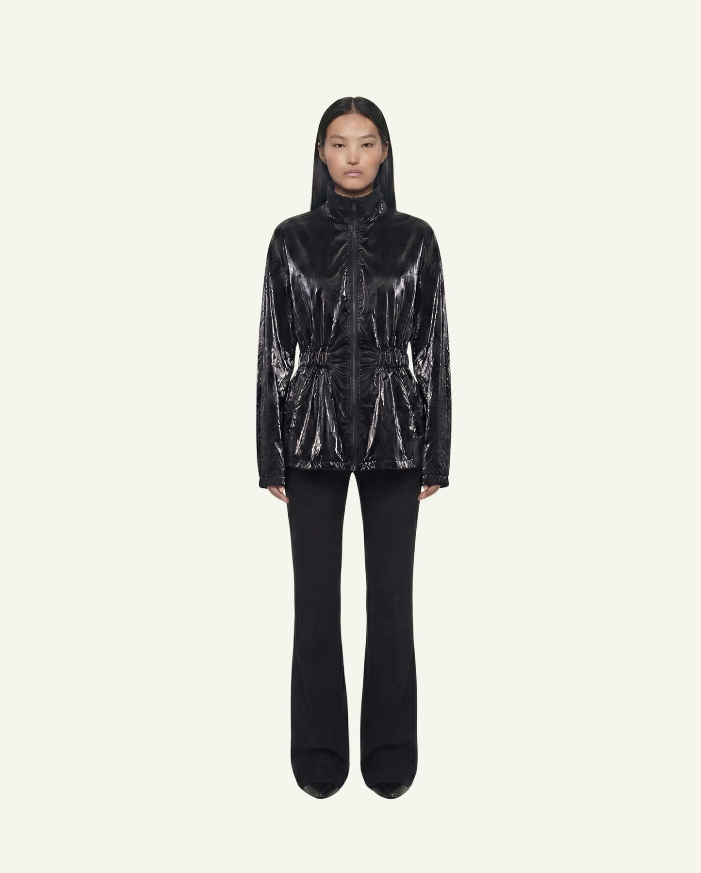 Hazel Cotton Windbreaker – Black