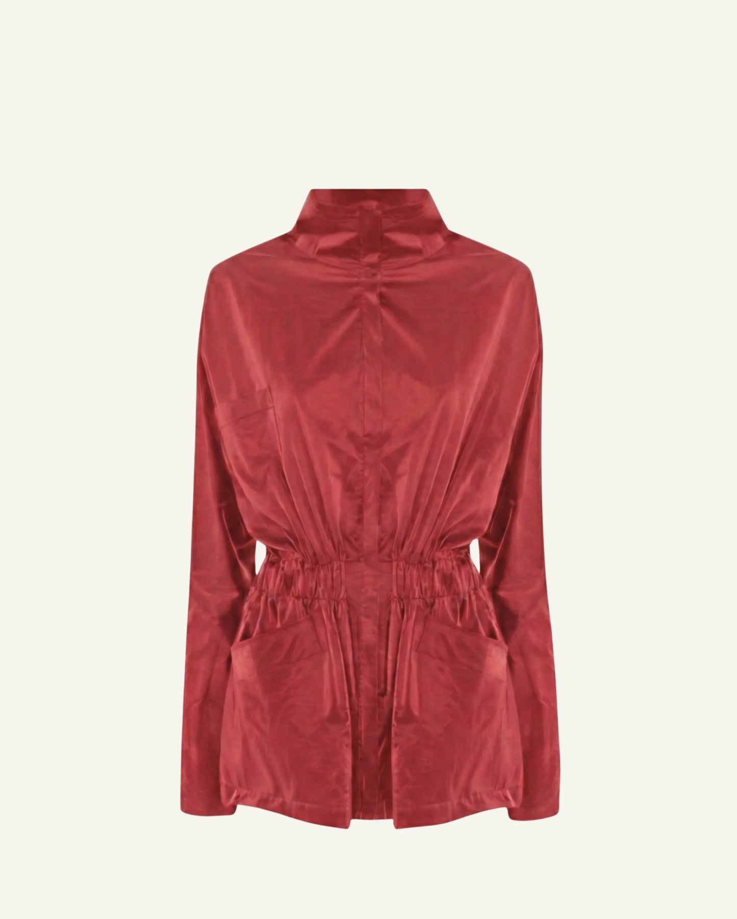Hazel Cotton Windbreaker – Cherry Red