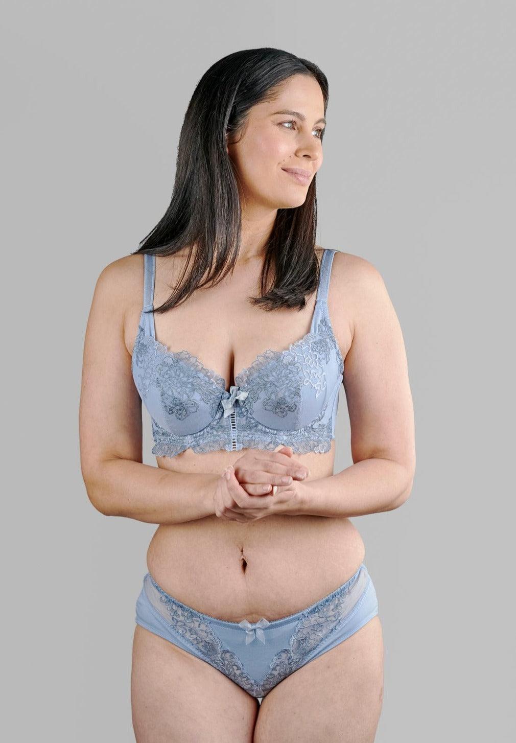 Ashley Silk & Organic Cotton Embroidered Plunge Bra