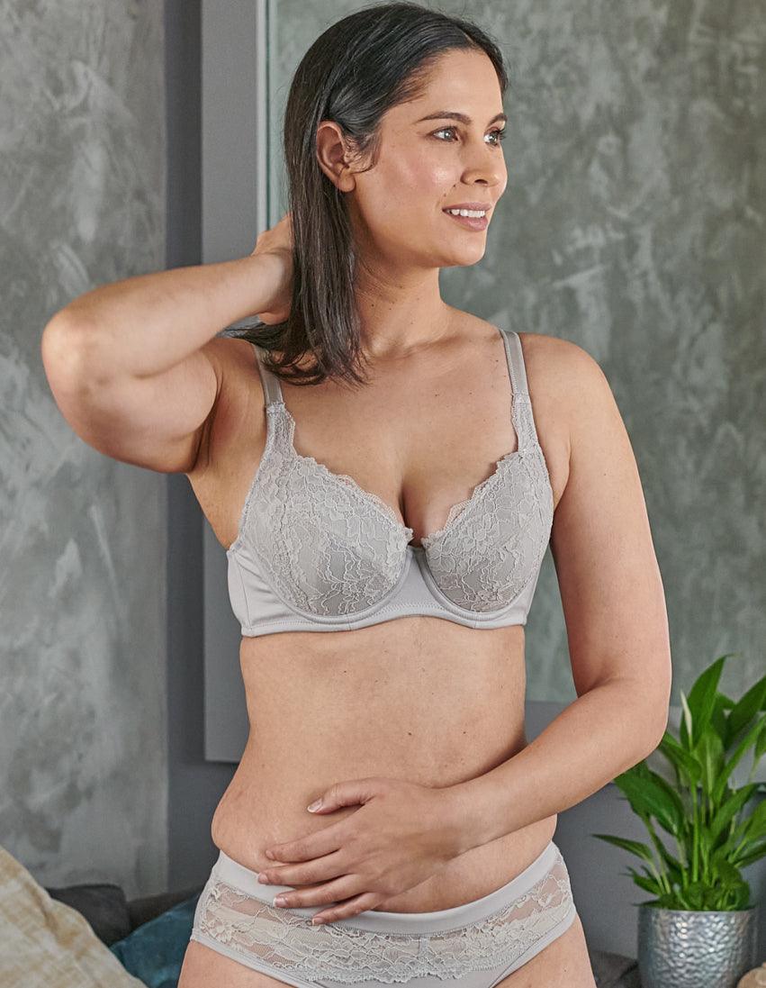 Susannah Silk & Organic Cotton Lace Plunge Bra