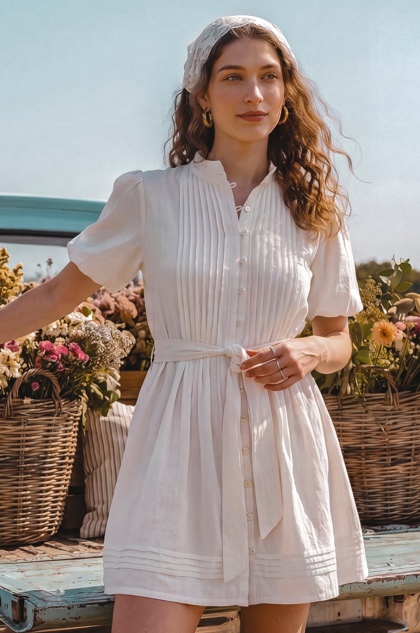 Mary Linen Mini Dress