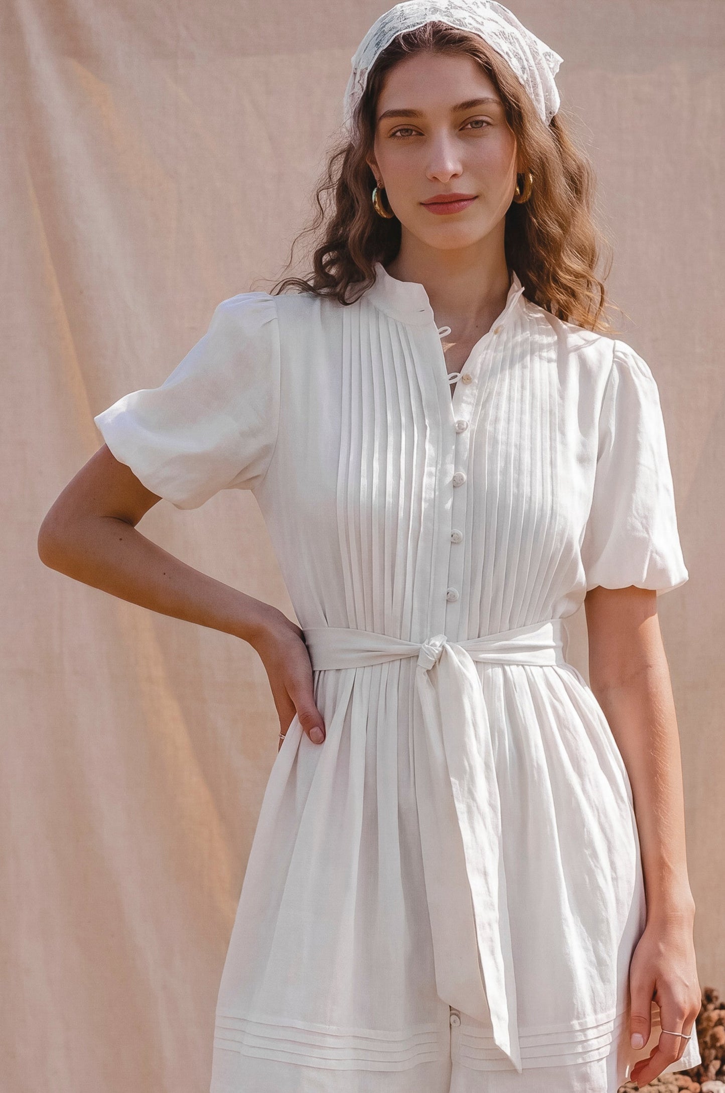 Mary Linen Mini Dress