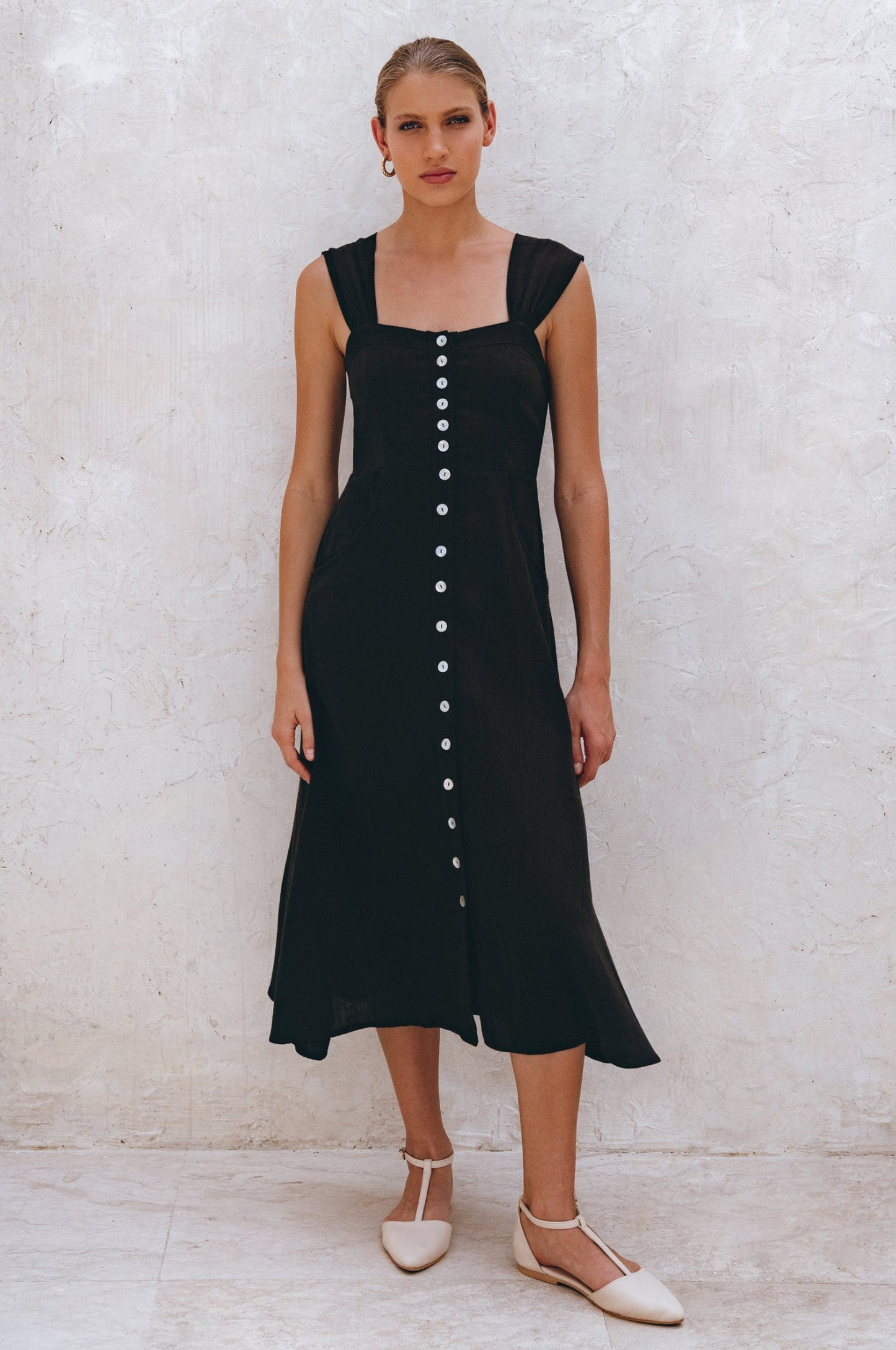 Maeve Linen Midi Dress
