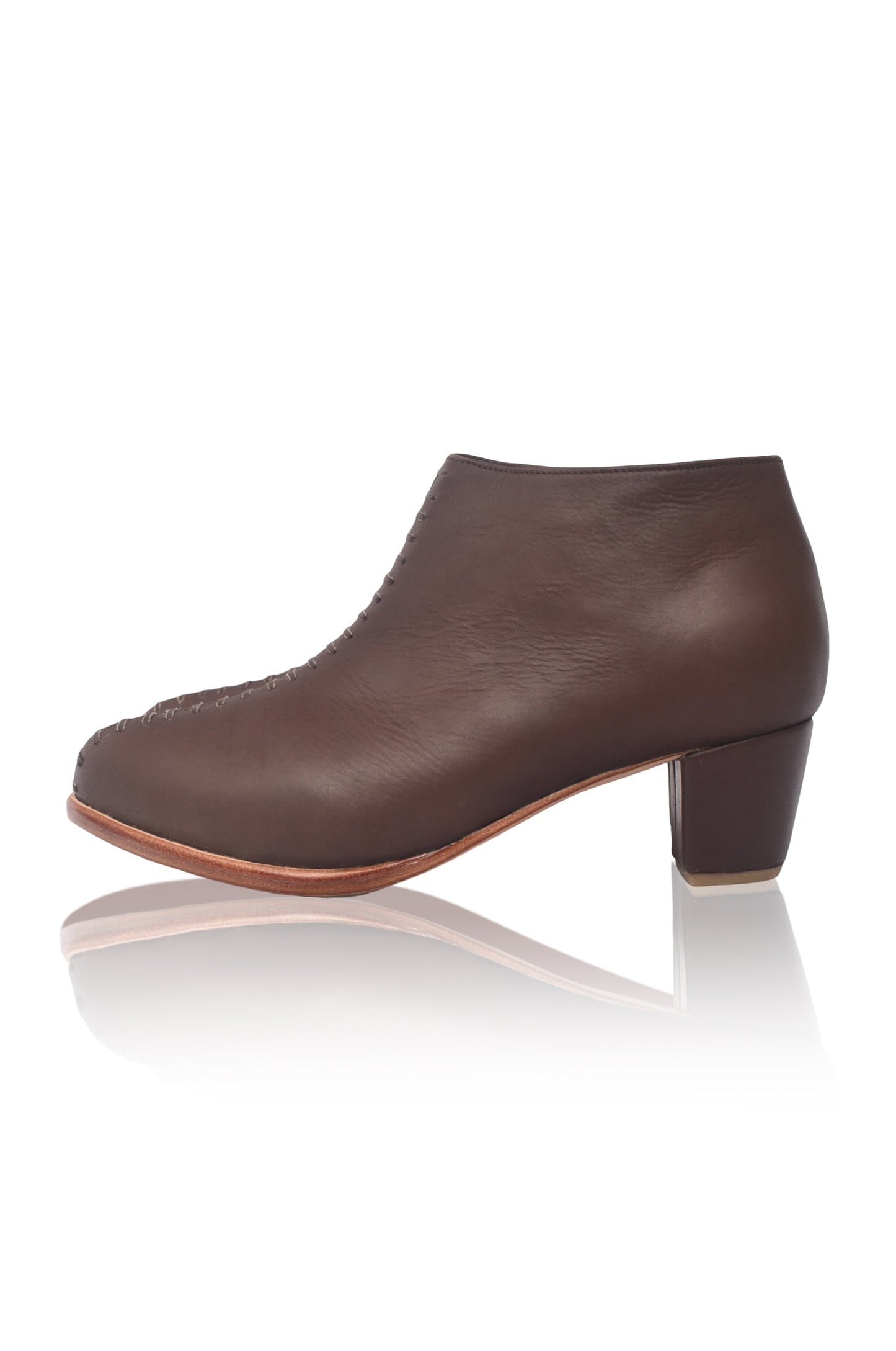 Zelda Heeled Leather Booties