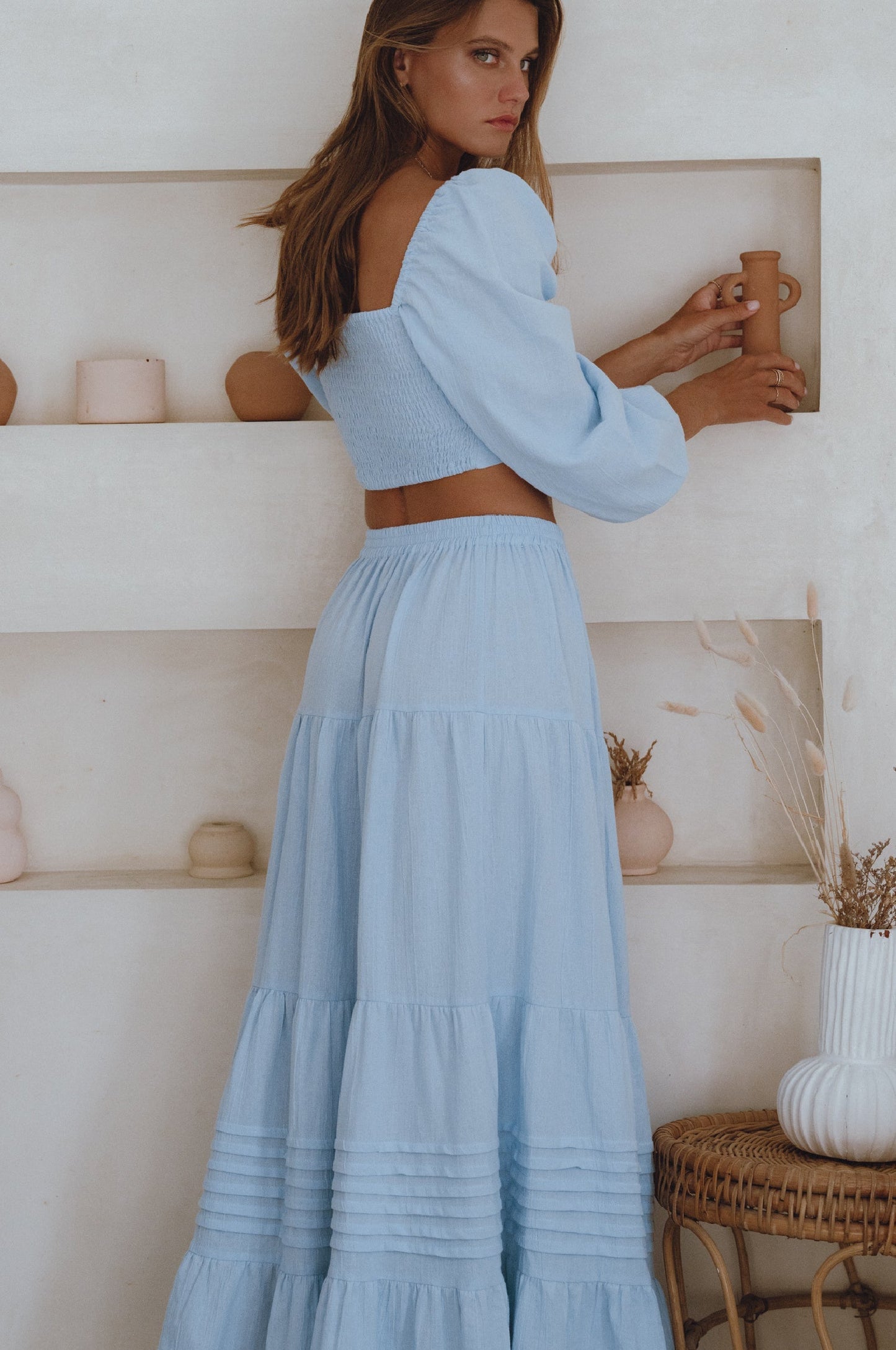 Maya Maxi Linen Skirt