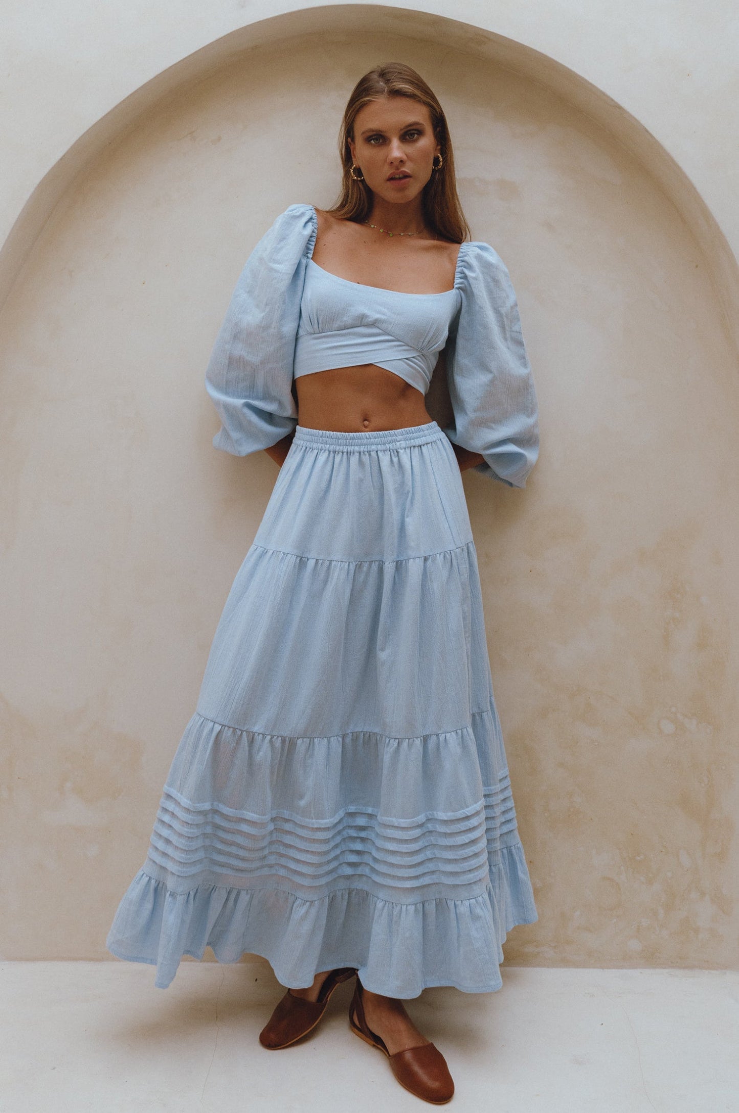 Maya Maxi Linen Skirt