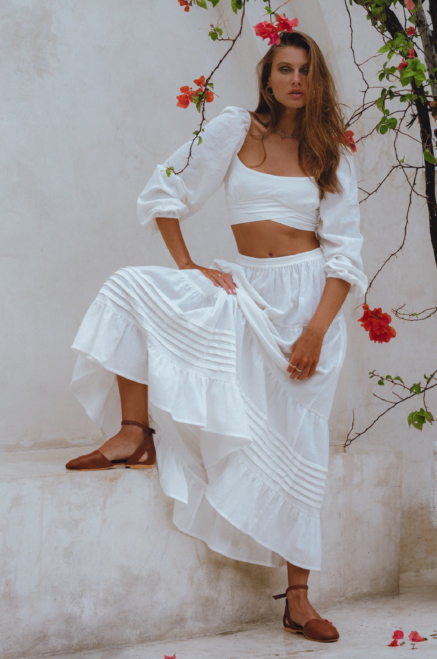 Maya Maxi Linen Skirt