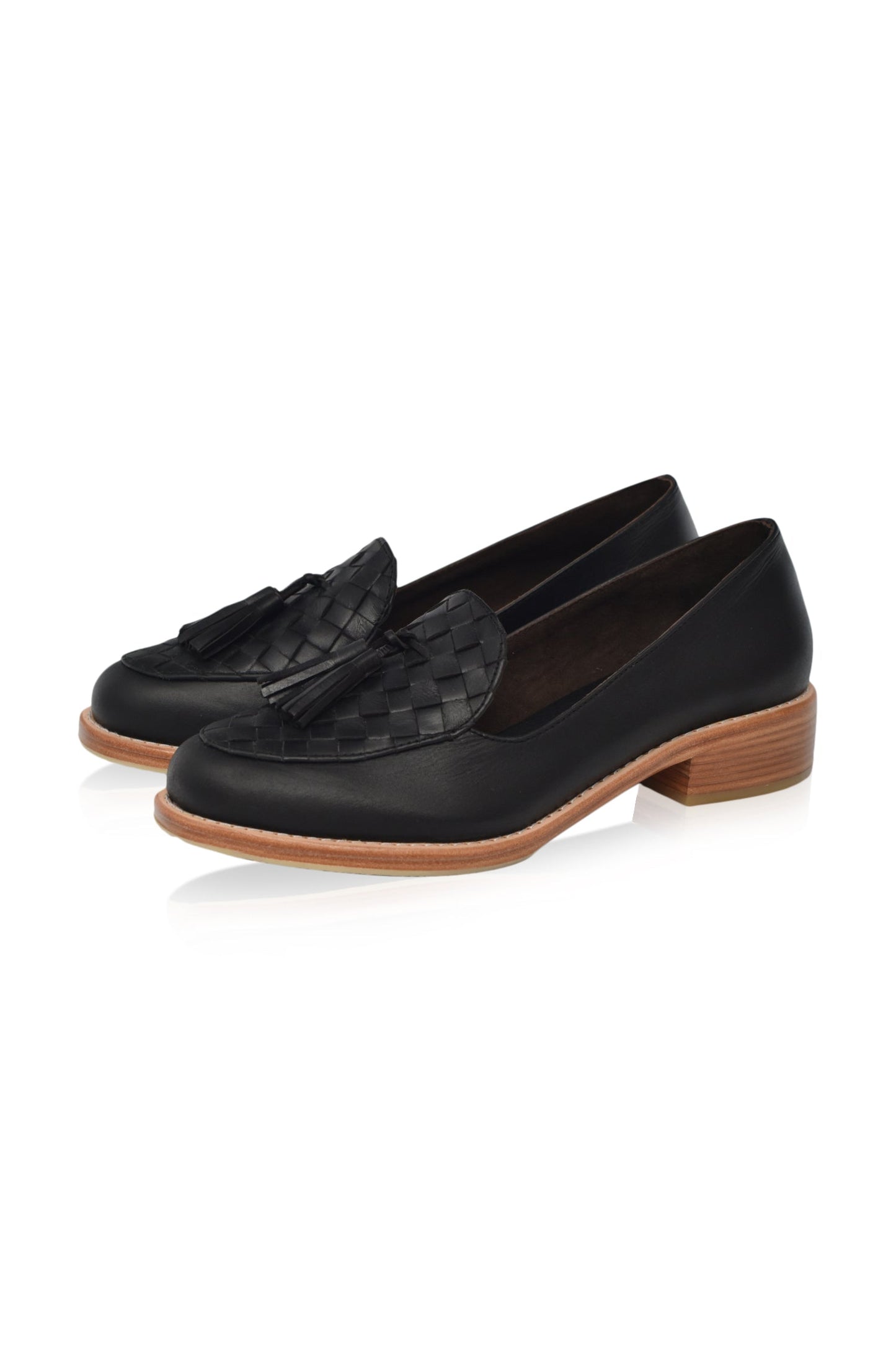 Katharine Woven Leather Loafers