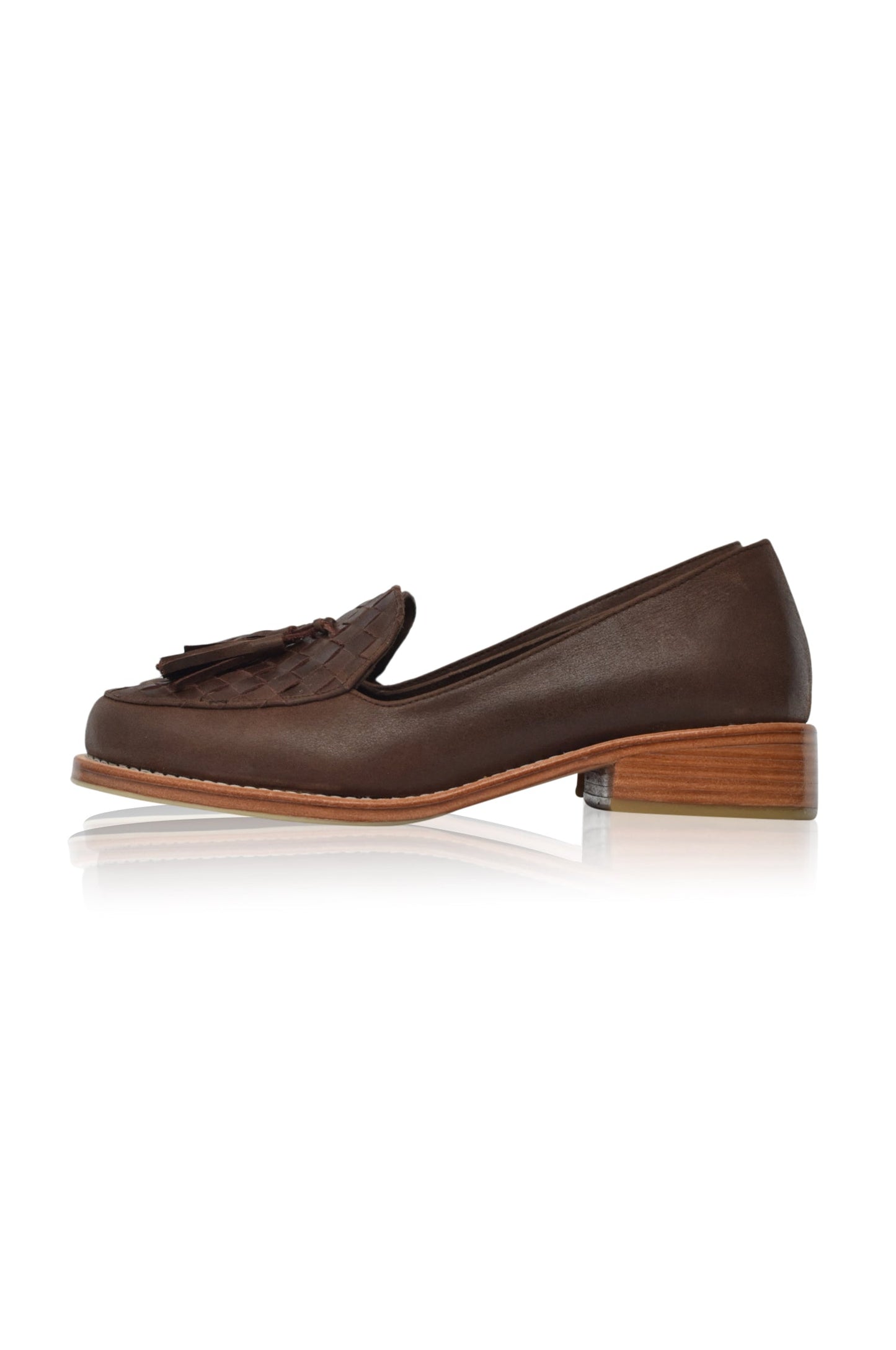 Katharine Woven Leather Loafers