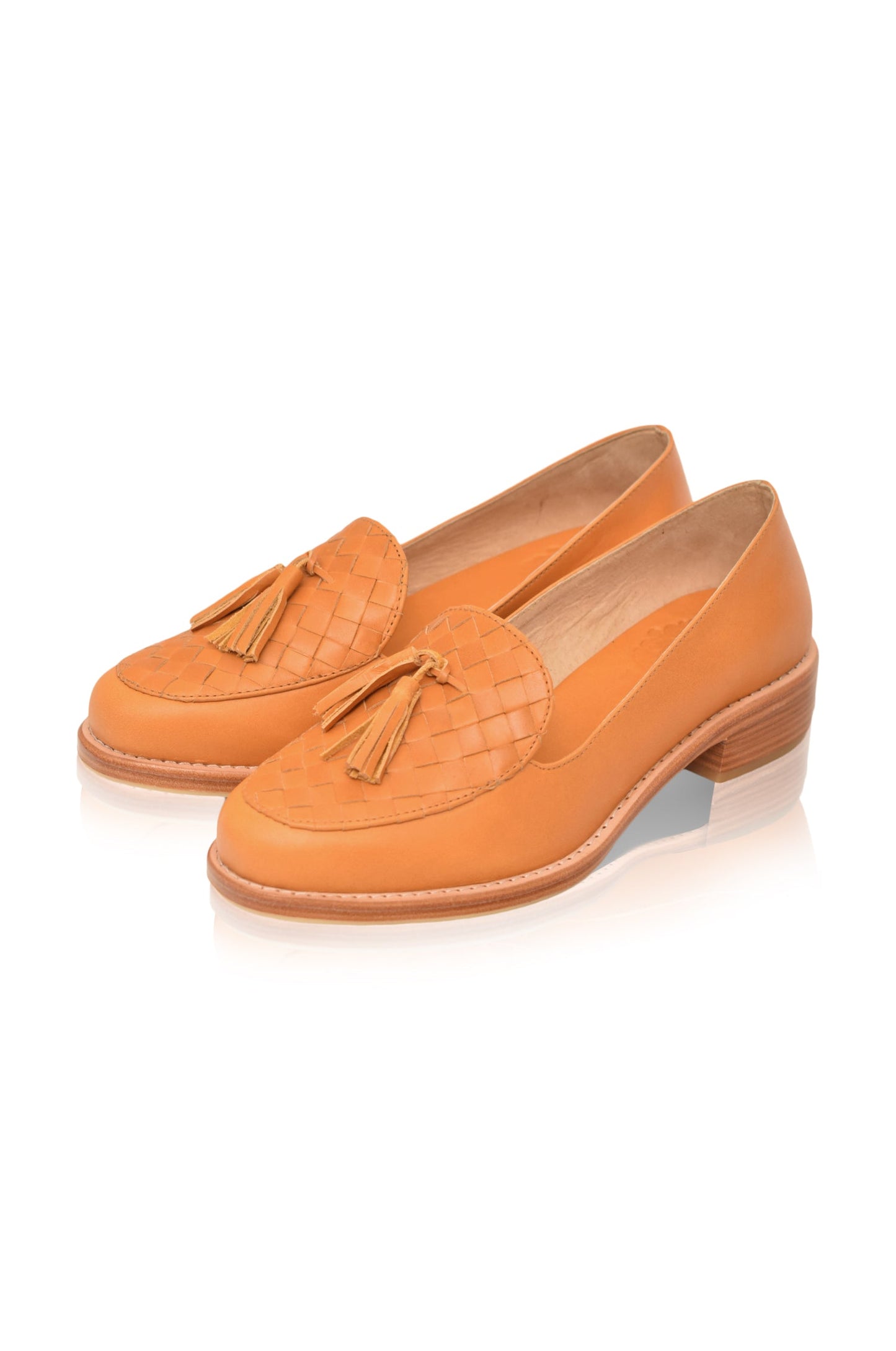 Katharine Woven Leather Loafers