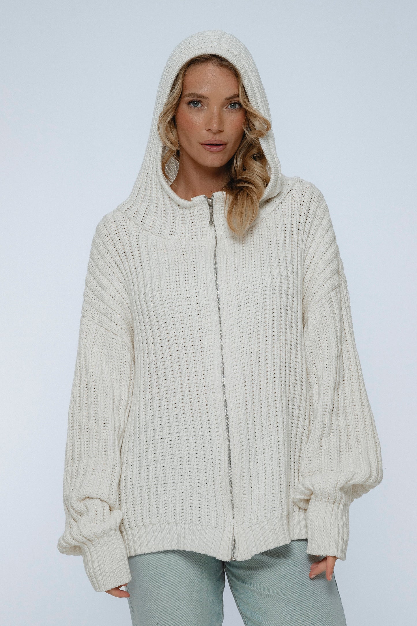 Zinnia Long Sleeve Hooded Sweater