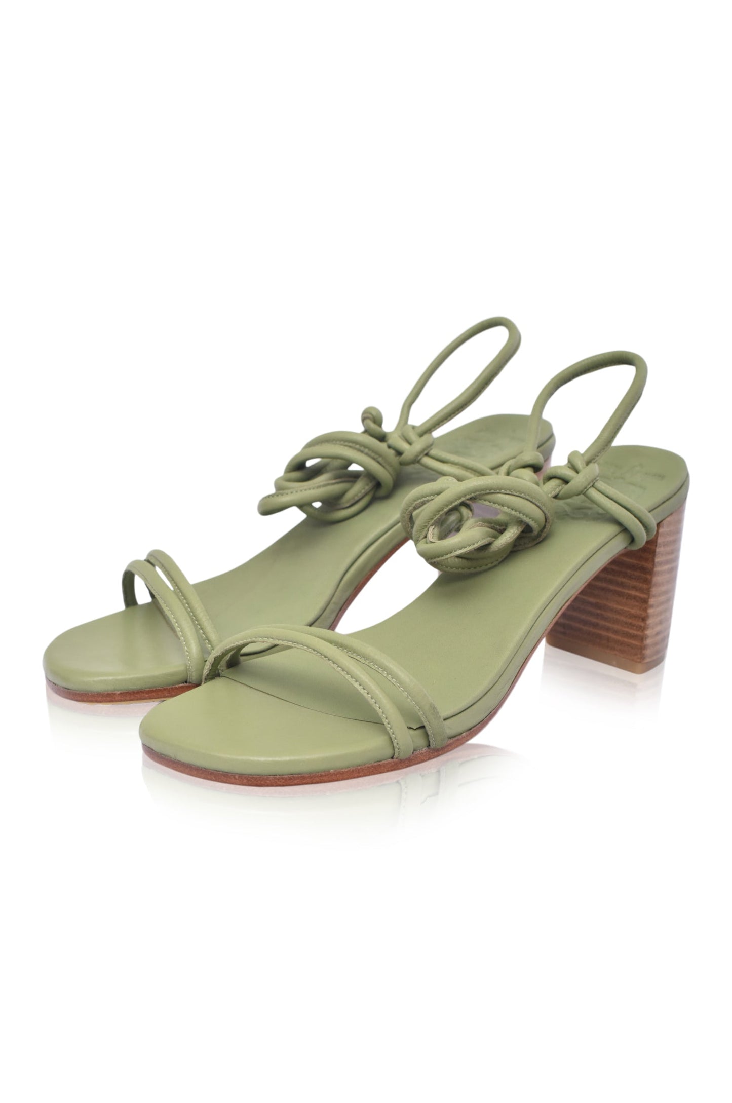 Tamsin Block Heel Wrap Leather Sandals