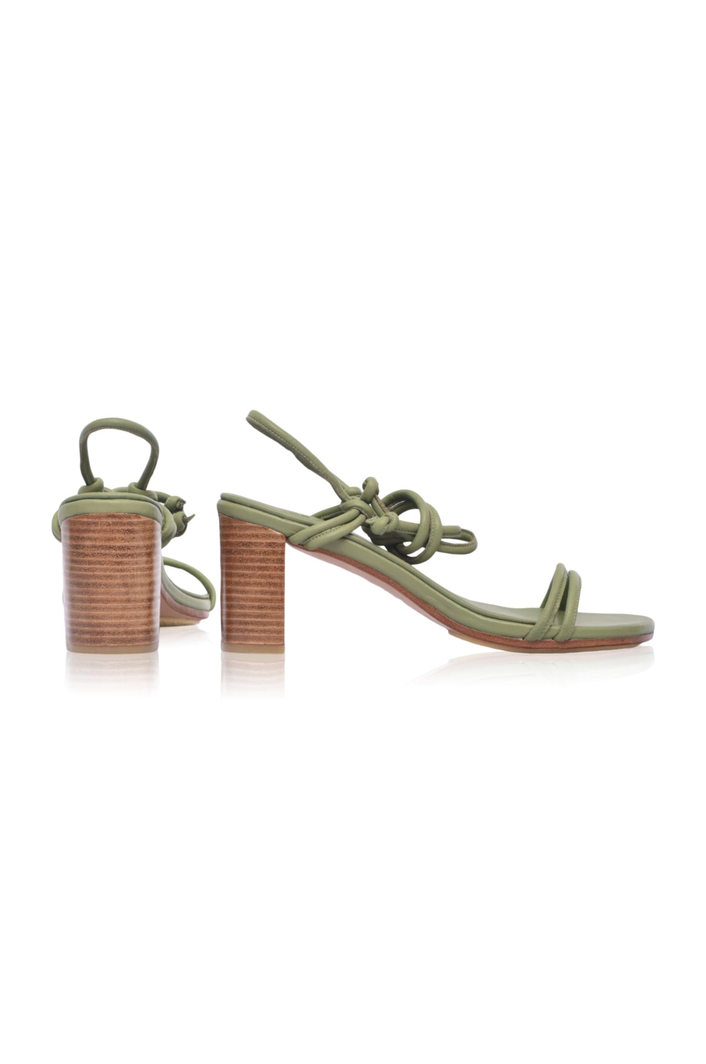 Tamsin Block Heel Wrap Leather Sandals