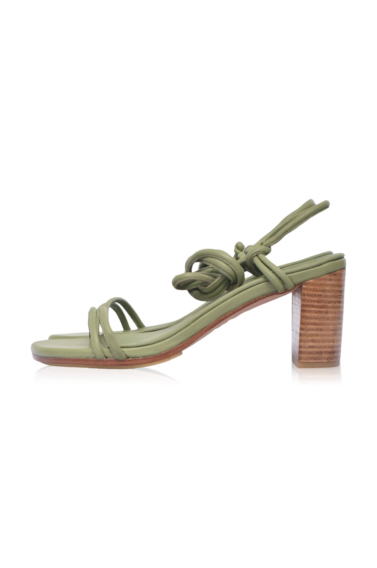 Tamsin Block Heel Wrap Leather Sandals