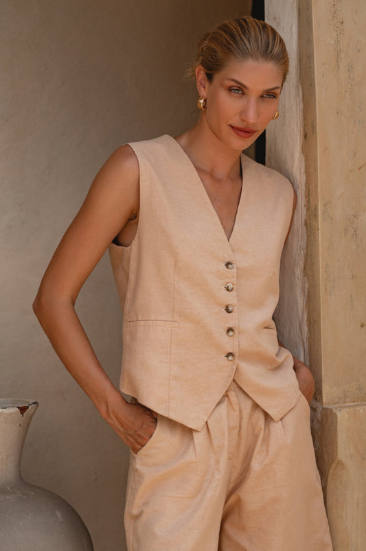 Pia Linen Vest