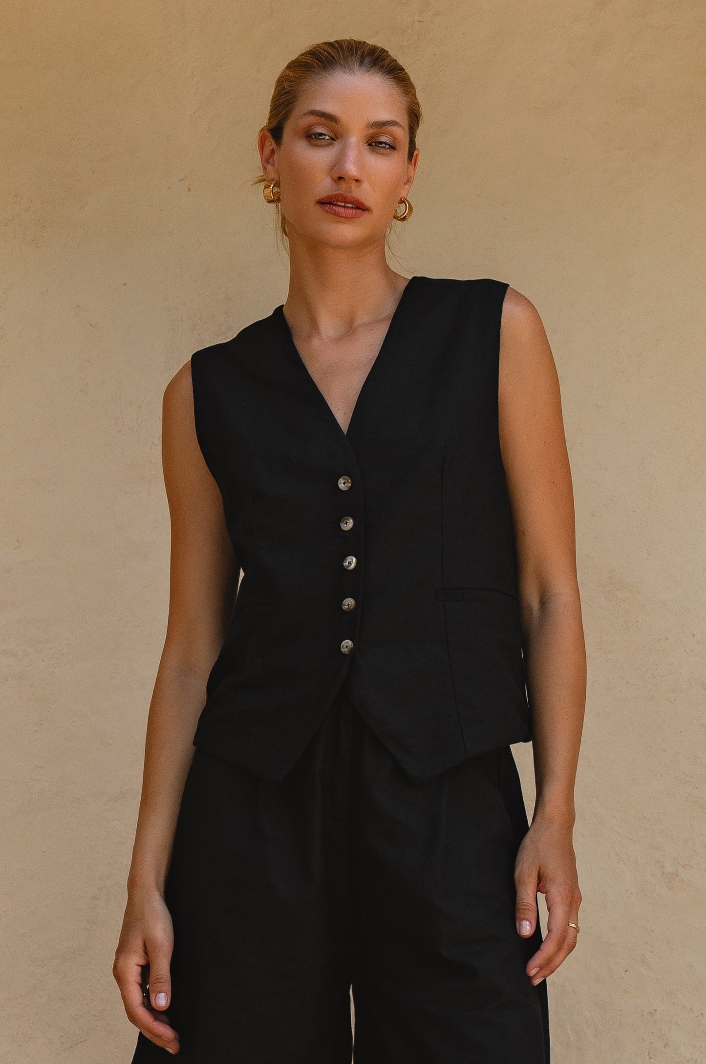 Pia Linen Vest