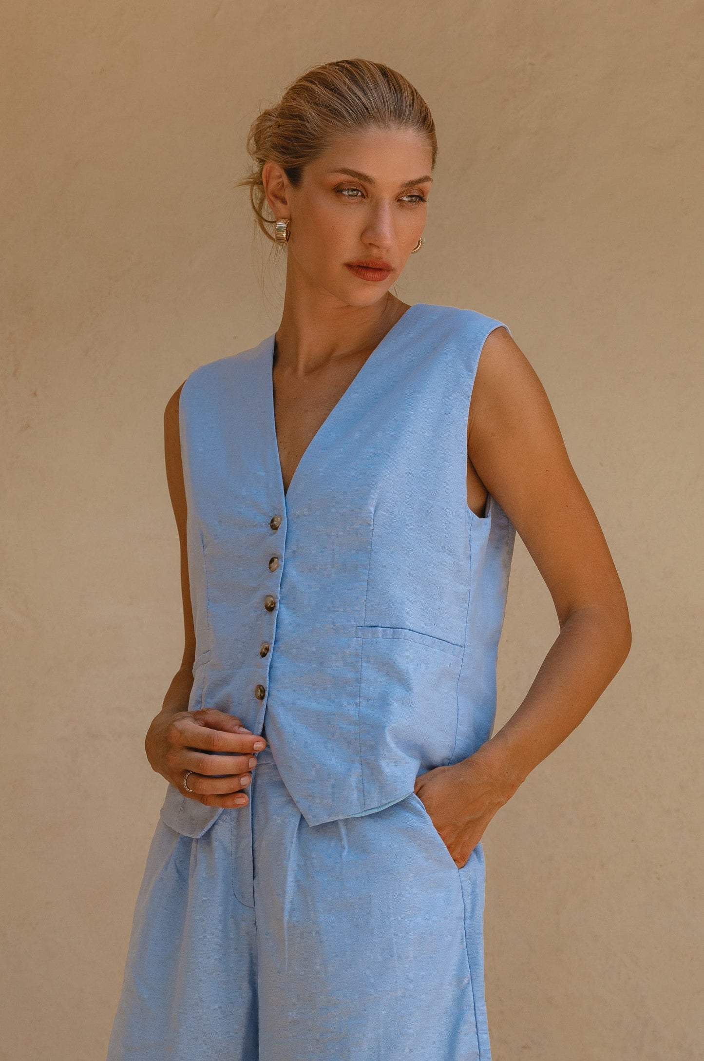 Pia Linen Vest