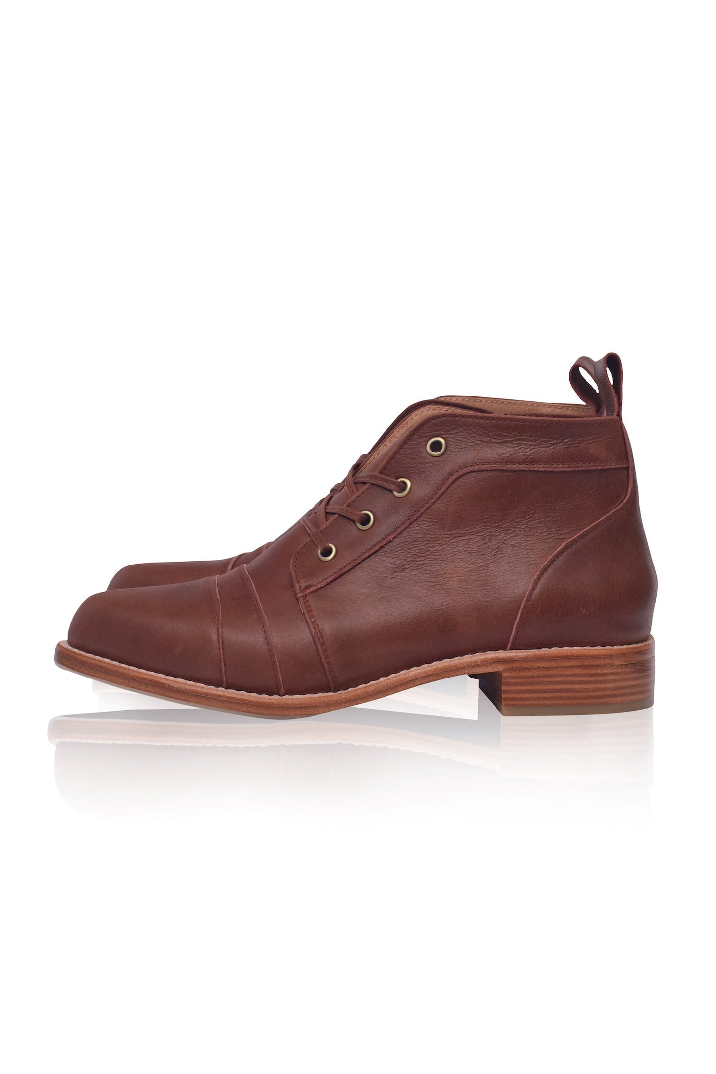 Jacinda Lace-Up Leather Boots