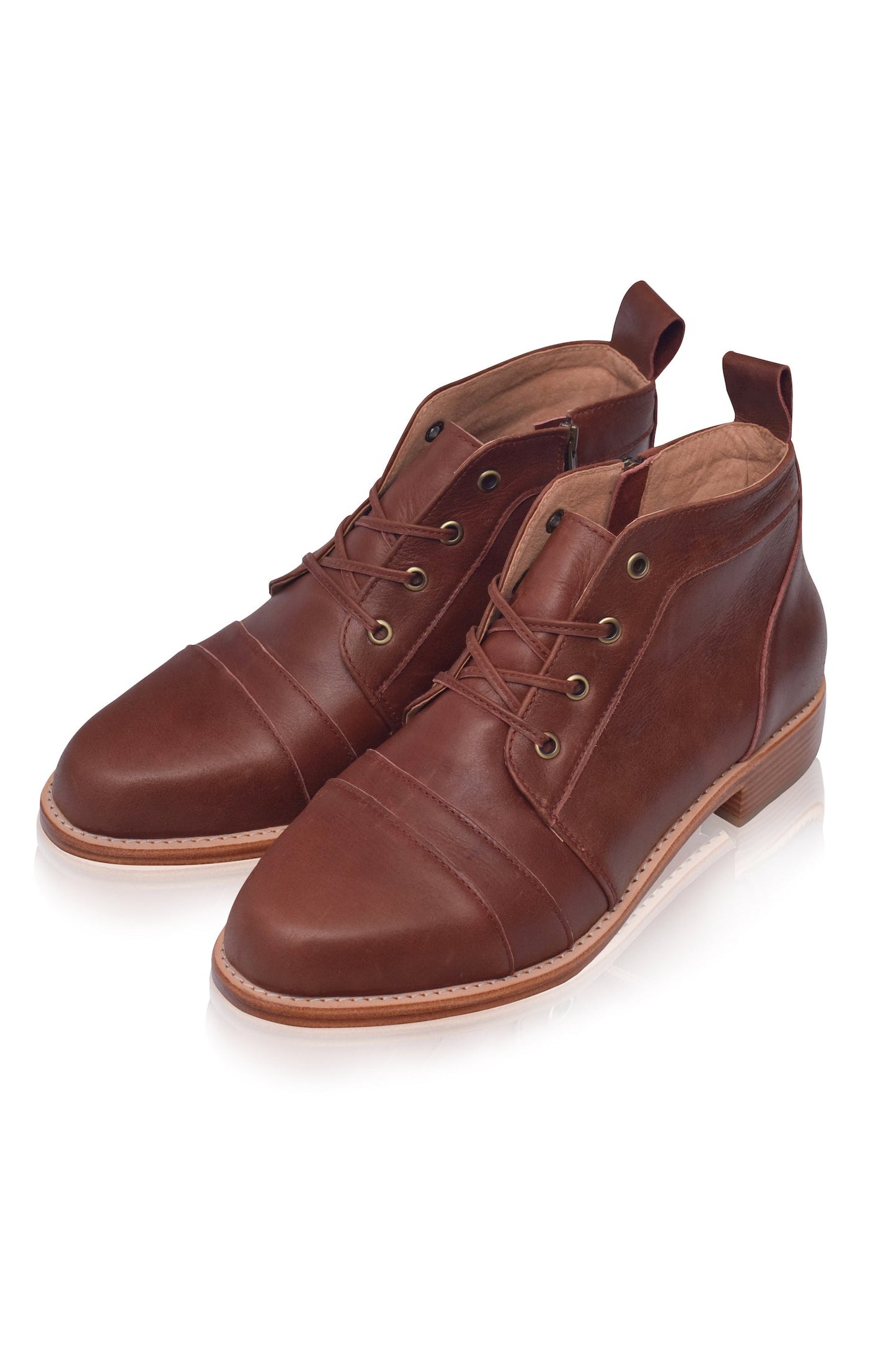 Jacinda Lace-Up Leather Boots