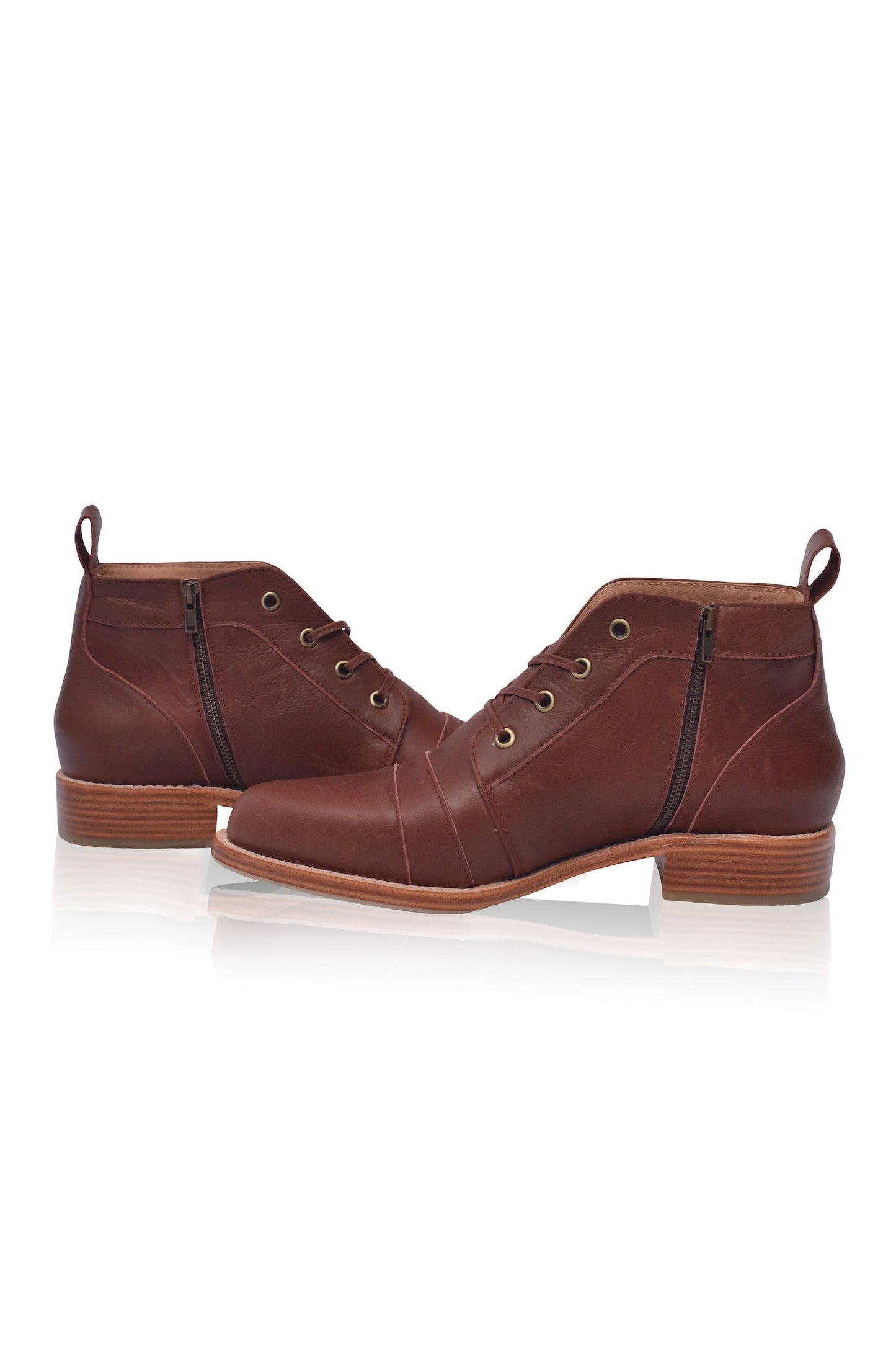 Jacinda Lace-Up Leather Boots