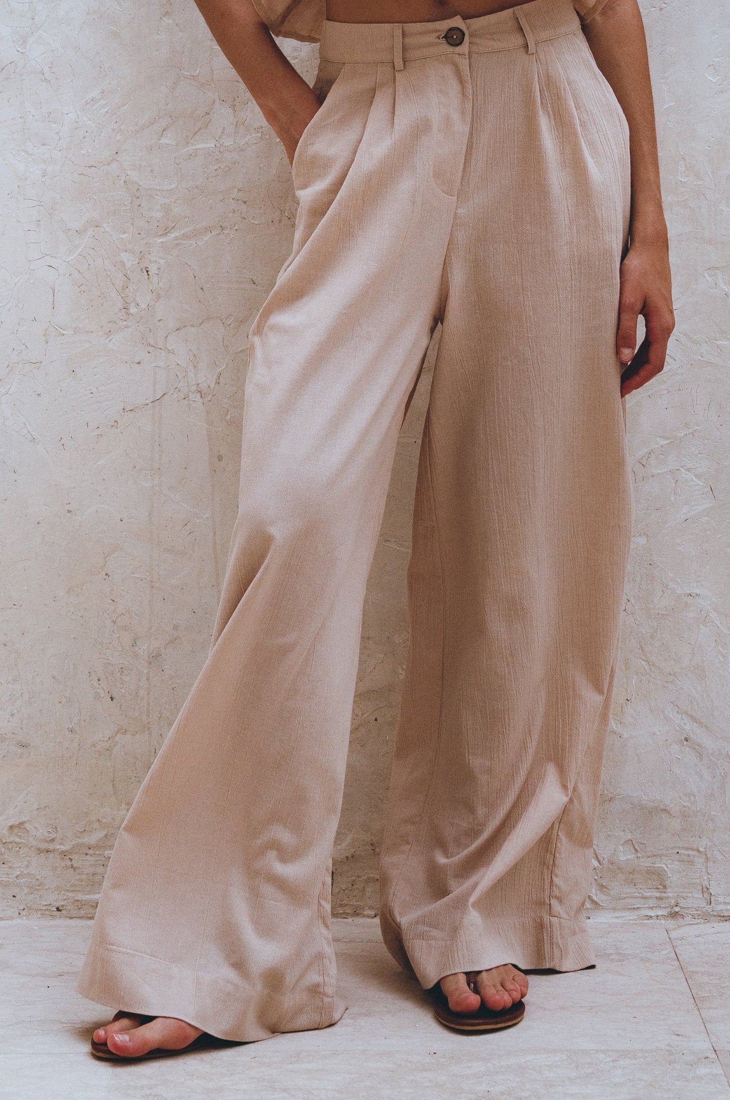 Ria Wide Leg Linen Pants