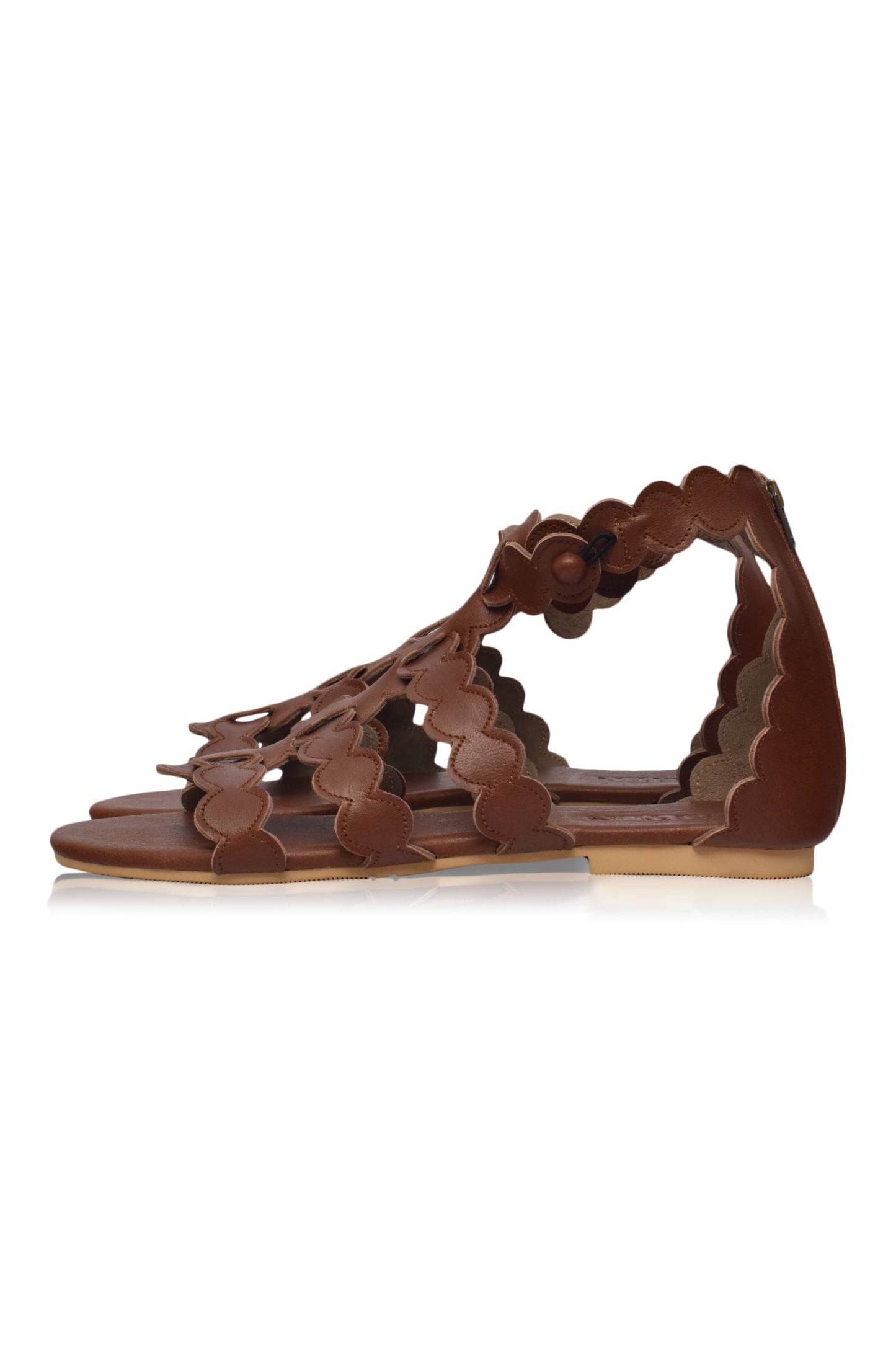 Solange Leather Greek Sandals
