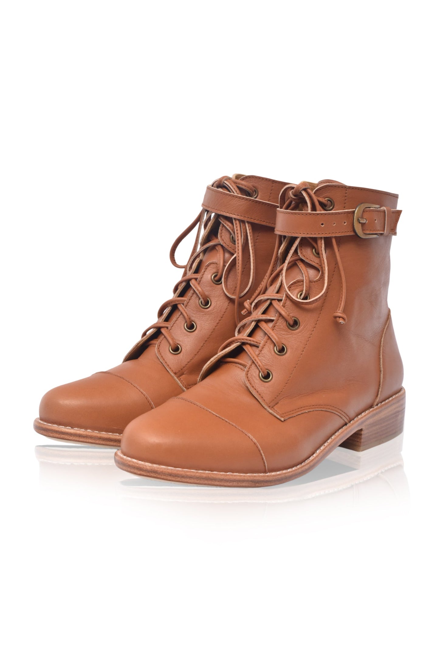 Orla Lace-Up Leather Boots