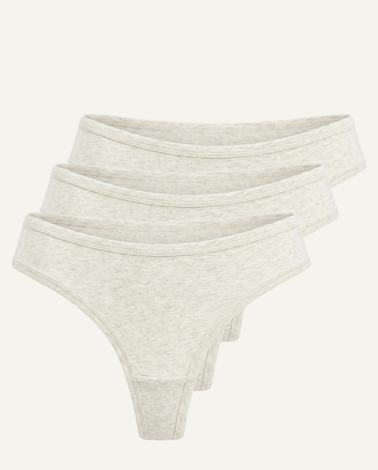Goldie Organic Cotton-Linen Thong 3-Pack
